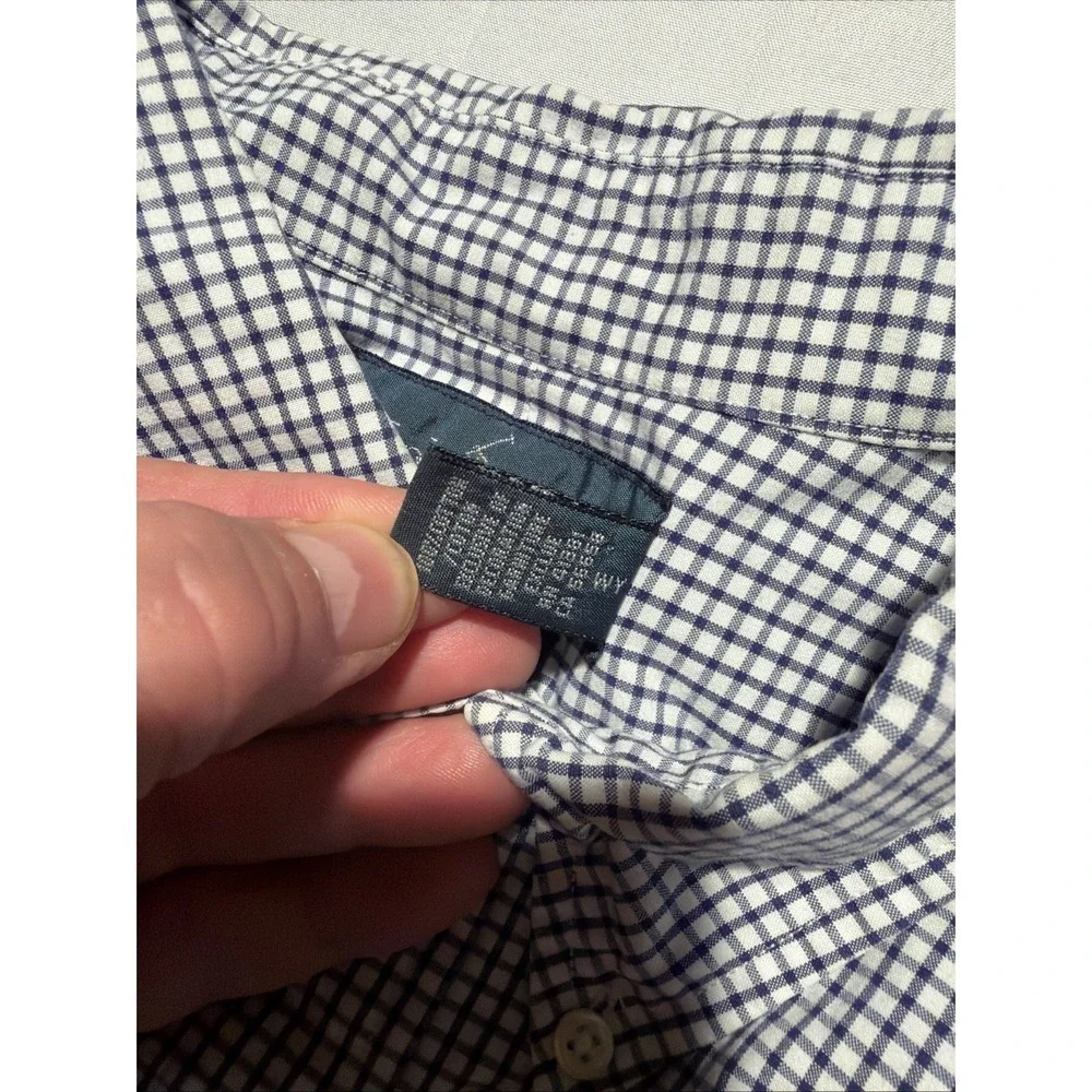 Polo Ralph Lauren Shirt Mens L Navy Plaid Classic Long Sleeve Button‎ Down